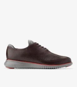 Cole Haan Extended Sizes & Widths|Dress Shoes*Men's 2.ZER&Oslash;GRAND Laser Wingtip Oxfords DarkChocolate-DecemberSky