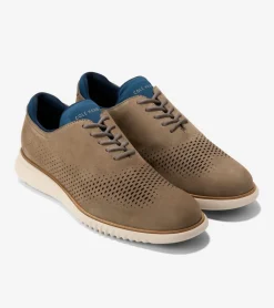 Cole Haan Oxfords*Men's 2.ZERØGRAND Laser Wingtip Oxfords IrishCoffee-SandDollar