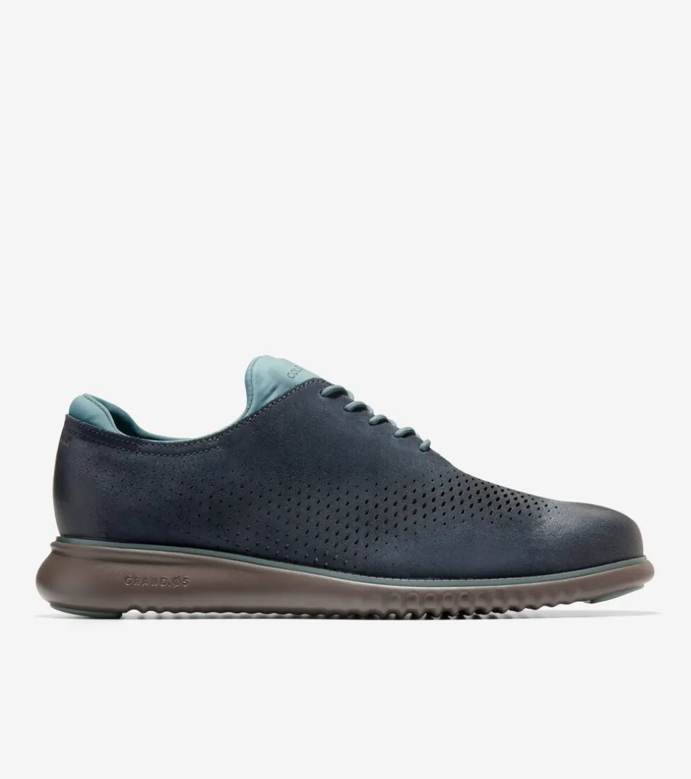 Cole Haan Dress Shoes|Oxfords*Men's 2.ZERØGRAND Laser Wingtip Oxfords Blueberry-Lava-NorthAtlantic