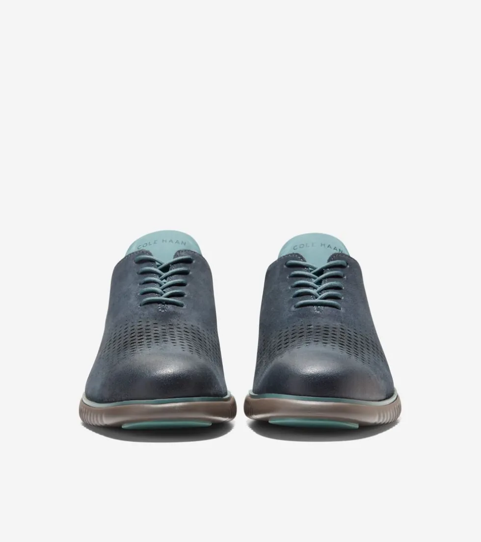 Cole Haan Dress Shoes|Oxfords*Men's 2.ZERØGRAND Laser Wingtip Oxfords Blueberry-Lava-NorthAtlantic