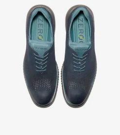 Cole Haan Dress Shoes|Oxfords*Men's 2.ZERØGRAND Laser Wingtip Oxfords Blueberry-Lava-NorthAtlantic