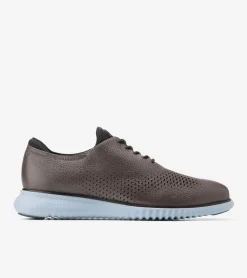 Cole Haan Extended Sizes & Widths|Dress Shoes*Men's 2.ZER&Oslash;GRAND Laser Wingtip Oxfords Pavement-CelestialBlue-Black
