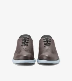 Cole Haan Extended Sizes & Widths|Dress Shoes*Men's 2.ZER&Oslash;GRAND Laser Wingtip Oxfords Pavement-CelestialBlue-Black