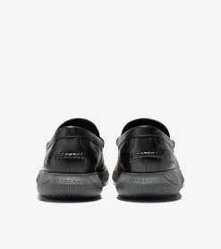 Cole Haan Extended Sizes & Widths|Loafers & Drivers*Men's 4.ZERØGRAND Penny Loafers Black-GrayPinstripe