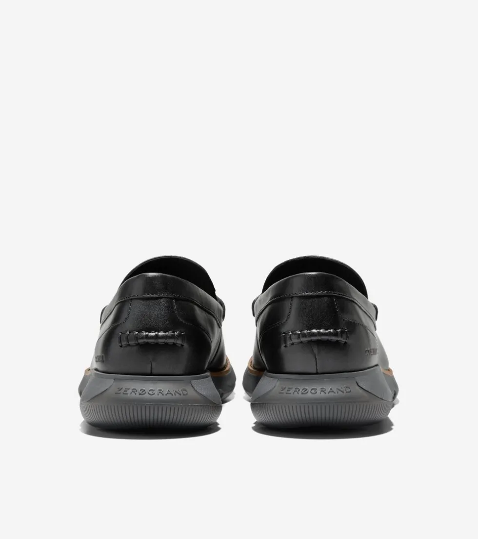 Cole Haan Extended Sizes & Widths|Loafers & Drivers*Men's 4.ZERØGRAND Penny Loafers Black-GrayPinstripe