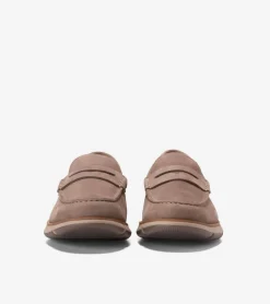Cole Haan Extended Sizes & Widths|Loafers & Drivers*Men's 4.ZER&Oslash;GRAND Penny Loafers LavaNubuck-IrishCoffee-Lava
