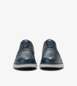 Cole Haan Oxfords*Men's ZER&Oslash;GRAND Remastered Wingtip Oxfords Blueberry-EnsignBlue-Dove