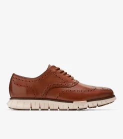 Cole Haan Extended Sizes & Widths|Dress Shoes*Men's ZER&Oslash;GRAND Remastered Wingtip Oxfords BritishTan-Ivory