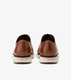 Cole Haan Extended Sizes & Widths|Dress Shoes*Men's ZERØGRAND Remastered Wingtip Oxfords BritishTan-Ivory