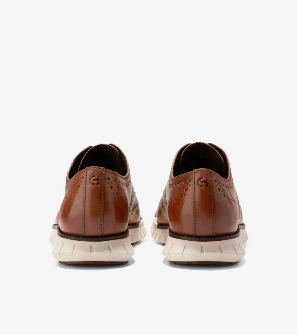 Cole Haan Extended Sizes & Widths|Dress Shoes*Men's ZERØGRAND Remastered Wingtip Oxfords BritishTan-Ivory