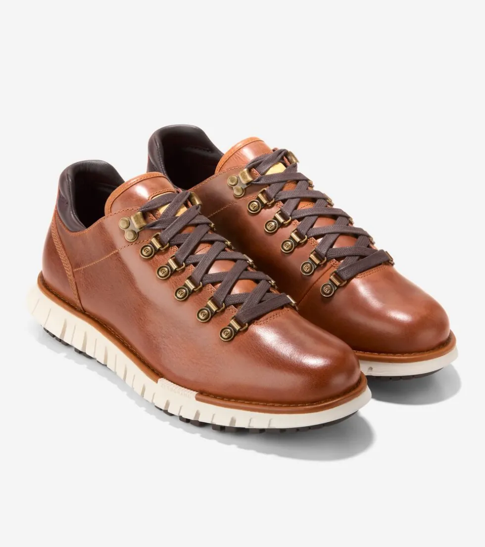 Cole Haan Boots*Men's ZERØGRAND Remastered Waterproof Low Hiking Boots Woodbury-Madeira-Birch