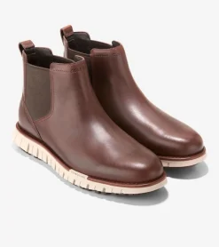 Cole Haan Extended Sizes & Widths|Boots*Men's ZER&Oslash;GRAND Remastered Waterproof Chelsea Boots DarkCoffee-OxfordTan