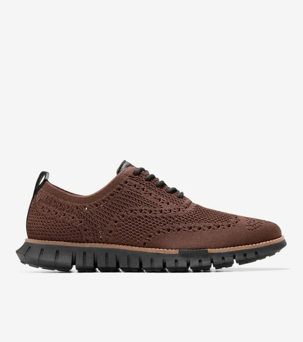 Cole Haan Extended Sizes & Widths|Oxfords*Men's ZERØGRAND Remastered Stitchlite™ Wingtip Oxfords Madeira-Black