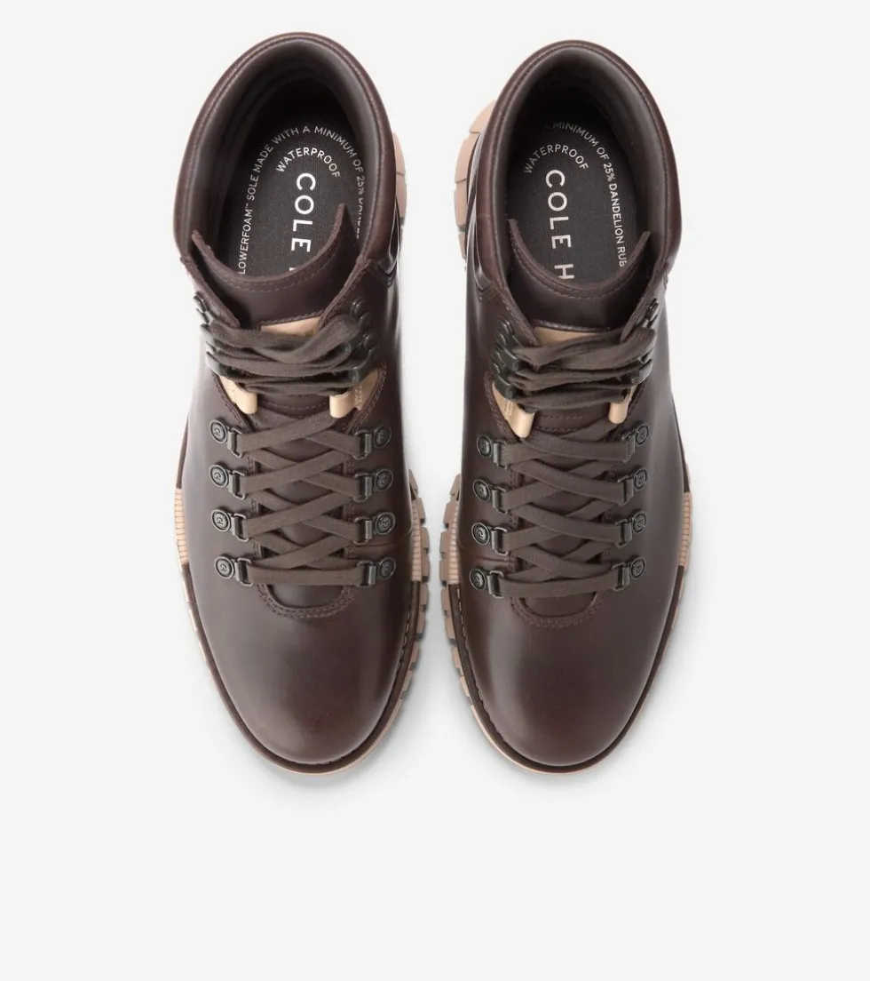 Cole Haan Boots*Men's ZERØGRAND Remastered Waterproof Hiking Boots DarkChocolate-Black