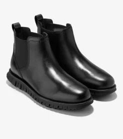Cole Haan Boots|Extended Sizes & Widths*Men's ZERØGRAND Remastered Waterproof Chelsea Boots Black