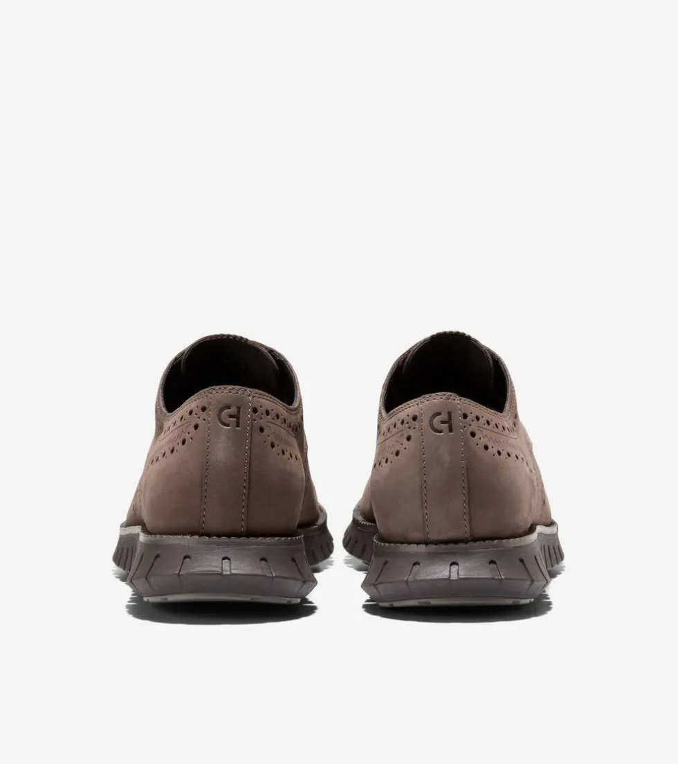Cole Haan Extended Sizes & Widths|Oxfords*Men's ZERØGRAND Remastered Wingtip Oxfords Lava-Truffle-Chocolate