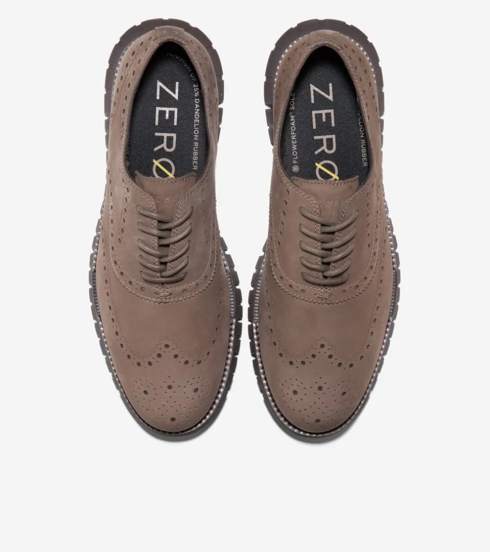 Cole Haan Extended Sizes & Widths|Oxfords*Men's ZERØGRAND Remastered Wingtip Oxfords Lava-Truffle-Chocolate