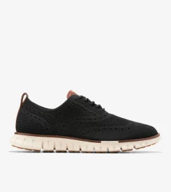 Cole Haan Extended Sizes & Widths|Dress Shoes*Men's ZER&Oslash;GRAND Remastered Stitchlite&trade; Wingtip Oxfords BlackStitchlite&trade;-Ivory