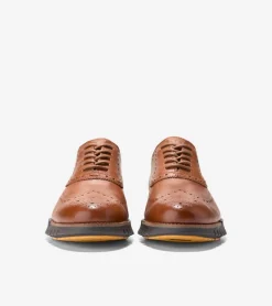 Cole Haan Extended Sizes & Widths|Dress Shoes*Men's ZER&Oslash;GRAND Remastered Wingtip Oxfords BritishTan-Java