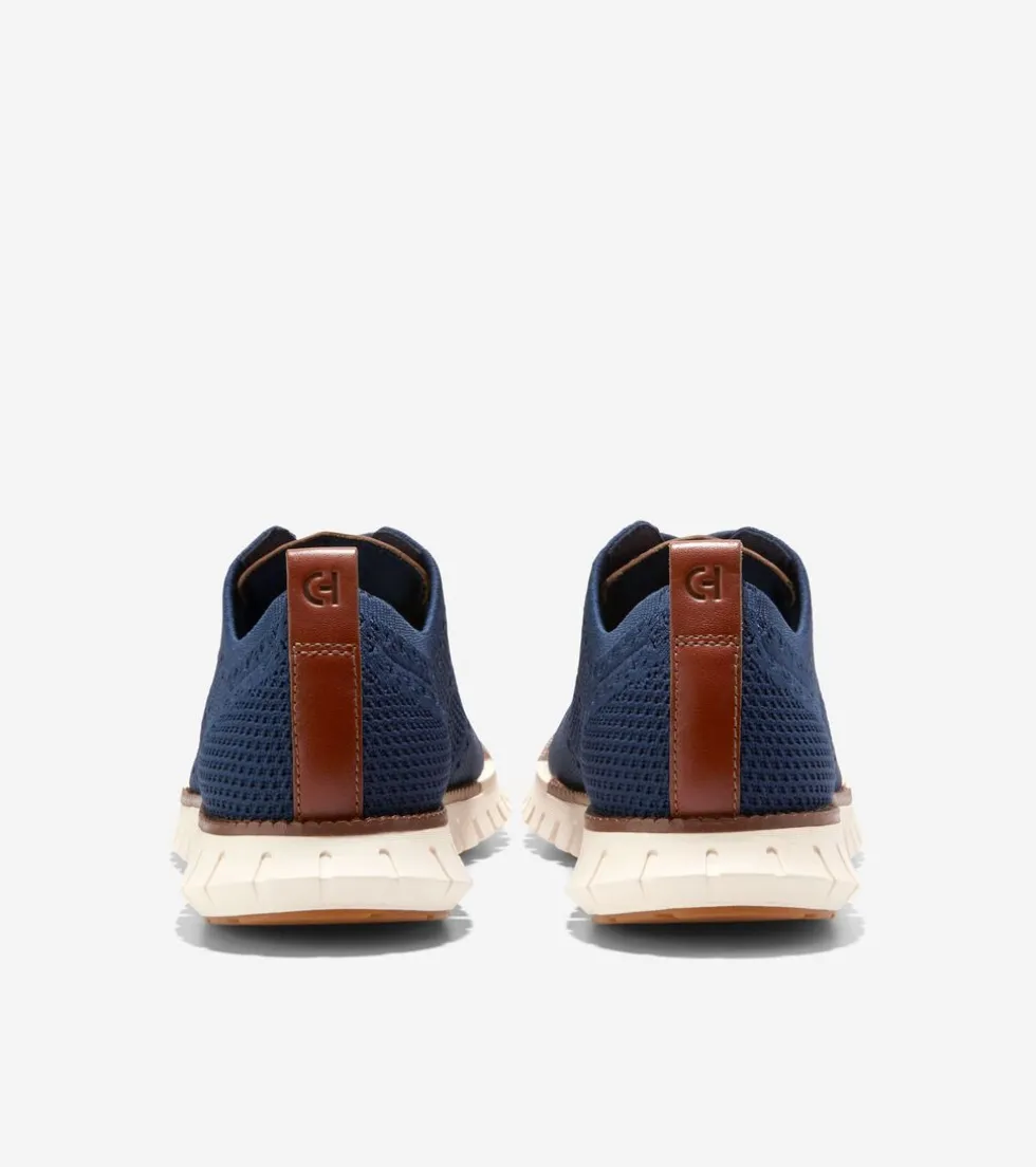 Cole Haan Extended Sizes & Widths|Dress Shoes*Men's ZERØGRAND Remastered Stitchlite™ Wingtip Oxfords MarineBlueStitchlite™-Ivory