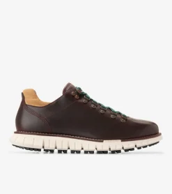 Cole Haan Boots*Men's ZER&Oslash;GRAND Remastered Waterproof Low Hiking Boots DeepMahogany-LightAmber