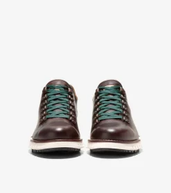 Cole Haan Boots*Men's ZER&Oslash;GRAND Remastered Waterproof Low Hiking Boots DeepMahogany-LightAmber