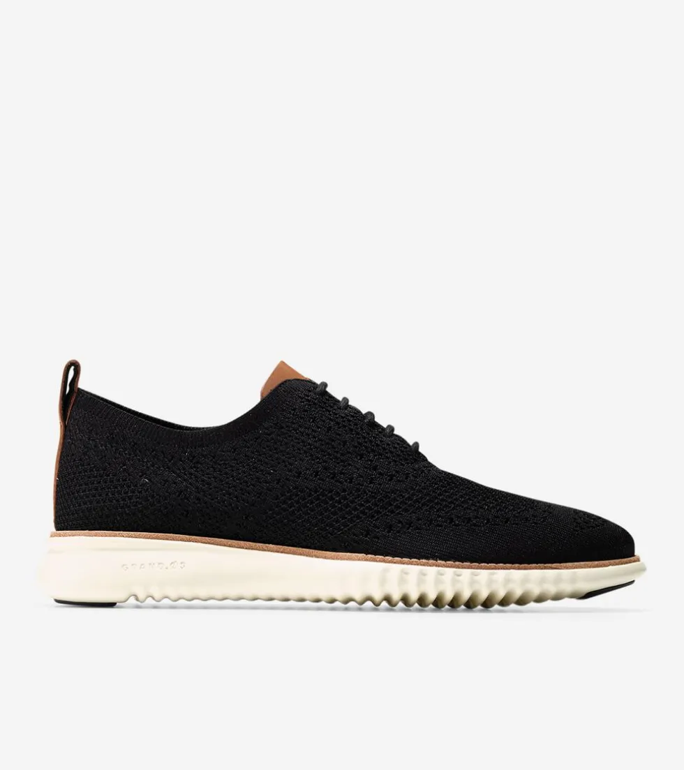 Cole Haan Extended Sizes & Widths|Dress Shoes*Men's 2.ZERØGRAND Stitchlite™ Wingtip Oxfords BlackStitchlite™-Ivory