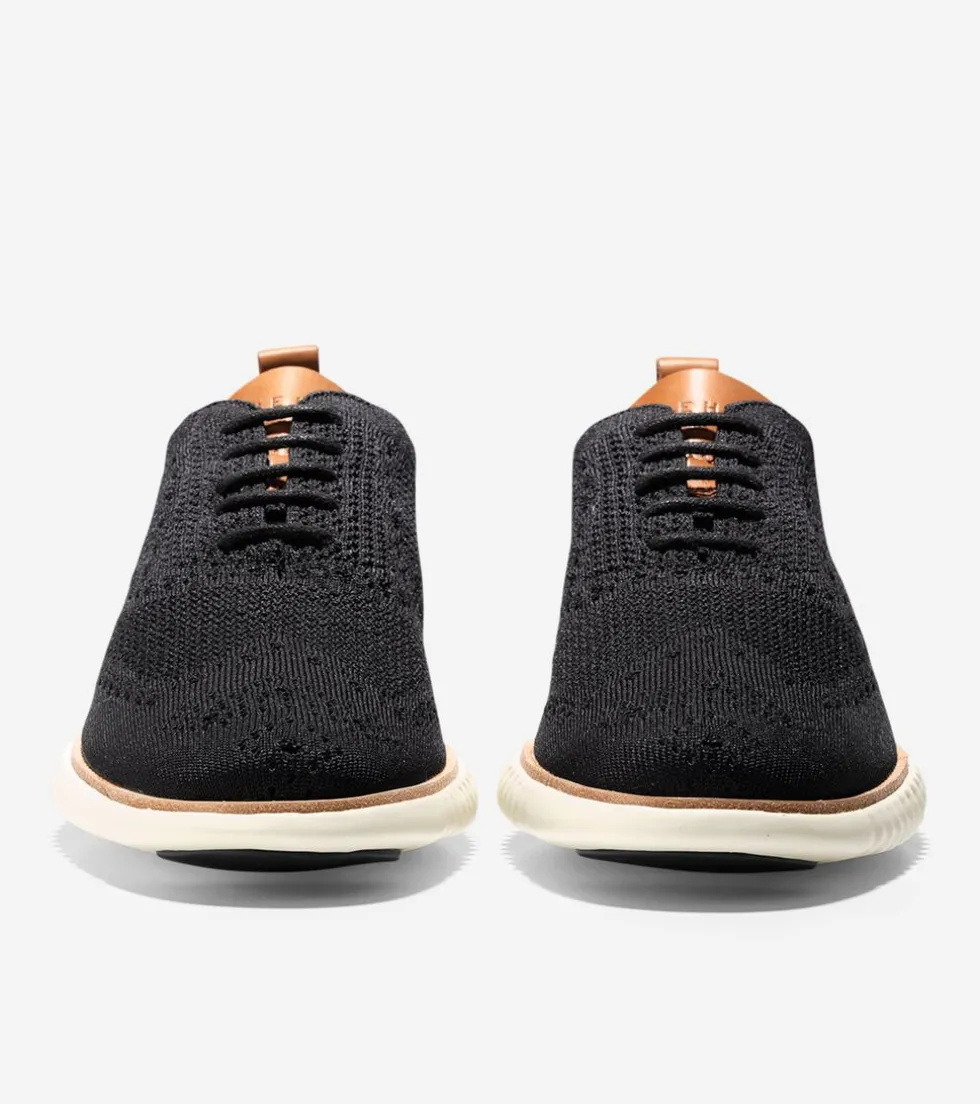Cole Haan Extended Sizes & Widths|Dress Shoes*Men's 2.ZERØGRAND Stitchlite™ Wingtip Oxfords BlackStitchlite™-Ivory