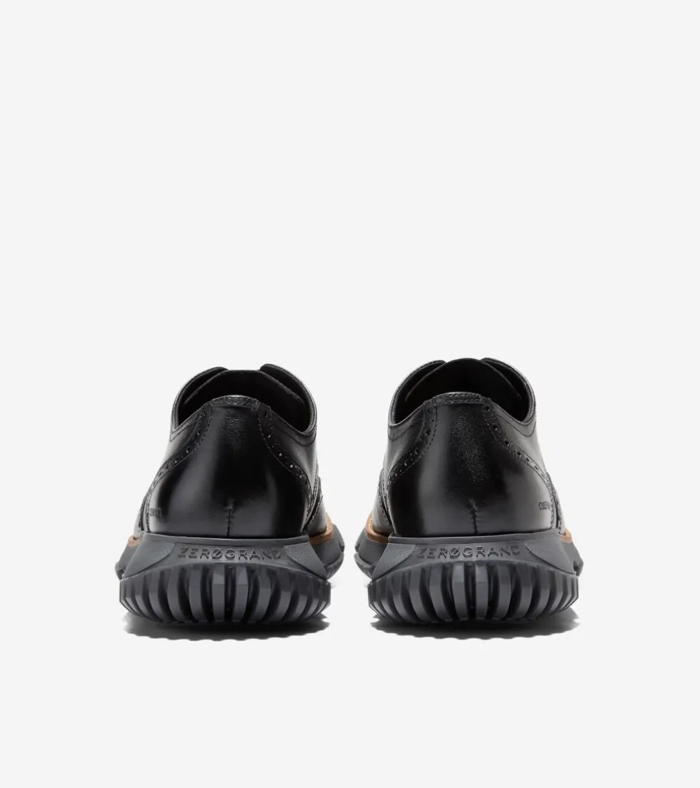 Cole Haan Extended Sizes & Widths|Dress Shoes*Men's 4.ZERØGRAND Wingtip Winter Oxfords Black-GrayPinstripe