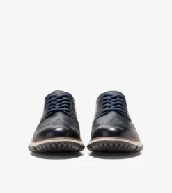 Cole Haan Dress Shoes|Oxfords*Men's 4.ZER&Oslash;GRAND Wingtip Winter Oxfords Blueberry-Drizzle-Pavement