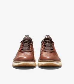Cole Haan Dress Shoes|Oxfords*Men's 5.ZER&Oslash;GRAND Wingtip Oxfords DarkSequoia-AlabasterGleam