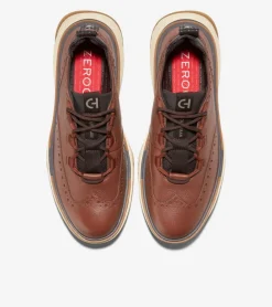 Cole Haan Dress Shoes|Oxfords*Men's 5.ZER&Oslash;GRAND Wingtip Oxfords DarkSequoia-AlabasterGleam