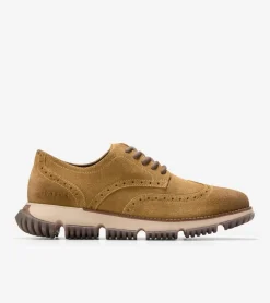 Cole Haan Dress Shoes|Oxfords*Men's 4.ZER&Oslash;GRAND Wingtip Winter Oxfords DesertOlive-OxfordTan-Lava