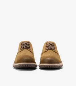 Cole Haan Dress Shoes|Oxfords*Men's 4.ZER&Oslash;GRAND Wingtip Winter Oxfords DesertOlive-OxfordTan-Lava