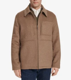 Cole Haan Wool Coats|Outerwear*Men's Zip-Front Blouson Jacket Mushroom