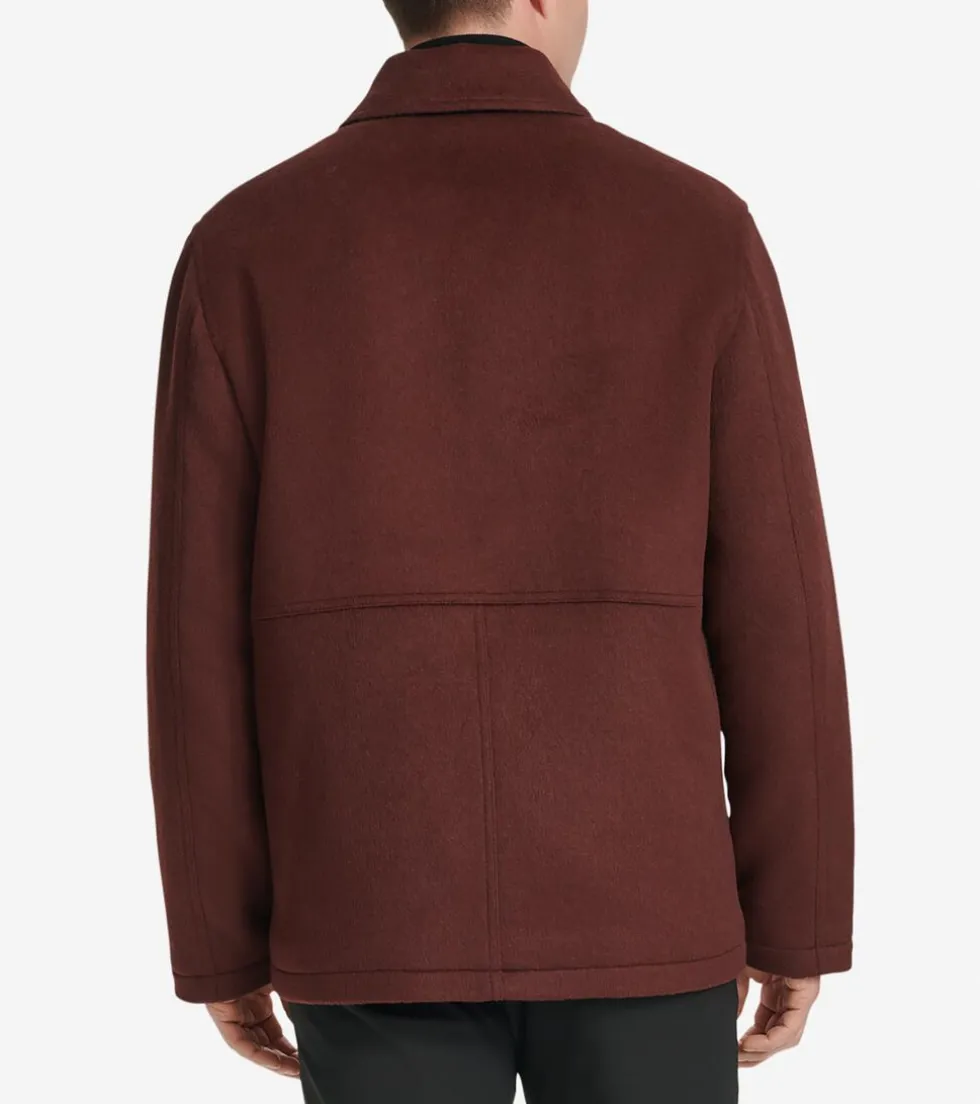 Cole Haan Wool Coats|Outerwear*Men's Zip-Front Blouson Jacket Wine