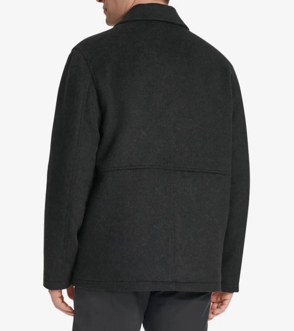 Cole Haan Wool Coats|Outerwear*Men's Zip-Front Blouson Jacket HeatherCharcoal