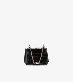 Cole Haan Crossbody Bags*Mini Convertible Chain Bag BlackCrocPrint