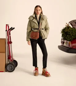 Cole Haan Puffer Jackets|Outerwear*Twill Down Jacket With High Low Hem Sage