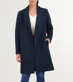 Cole Haan Wool Coats|Peacoats & Blazers*Women's Asymmetrical Peak Lapel Coat Navy