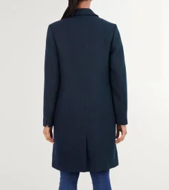 Cole Haan Wool Coats|Peacoats & Blazers*Women's Asymmetrical Peak Lapel Coat Navy