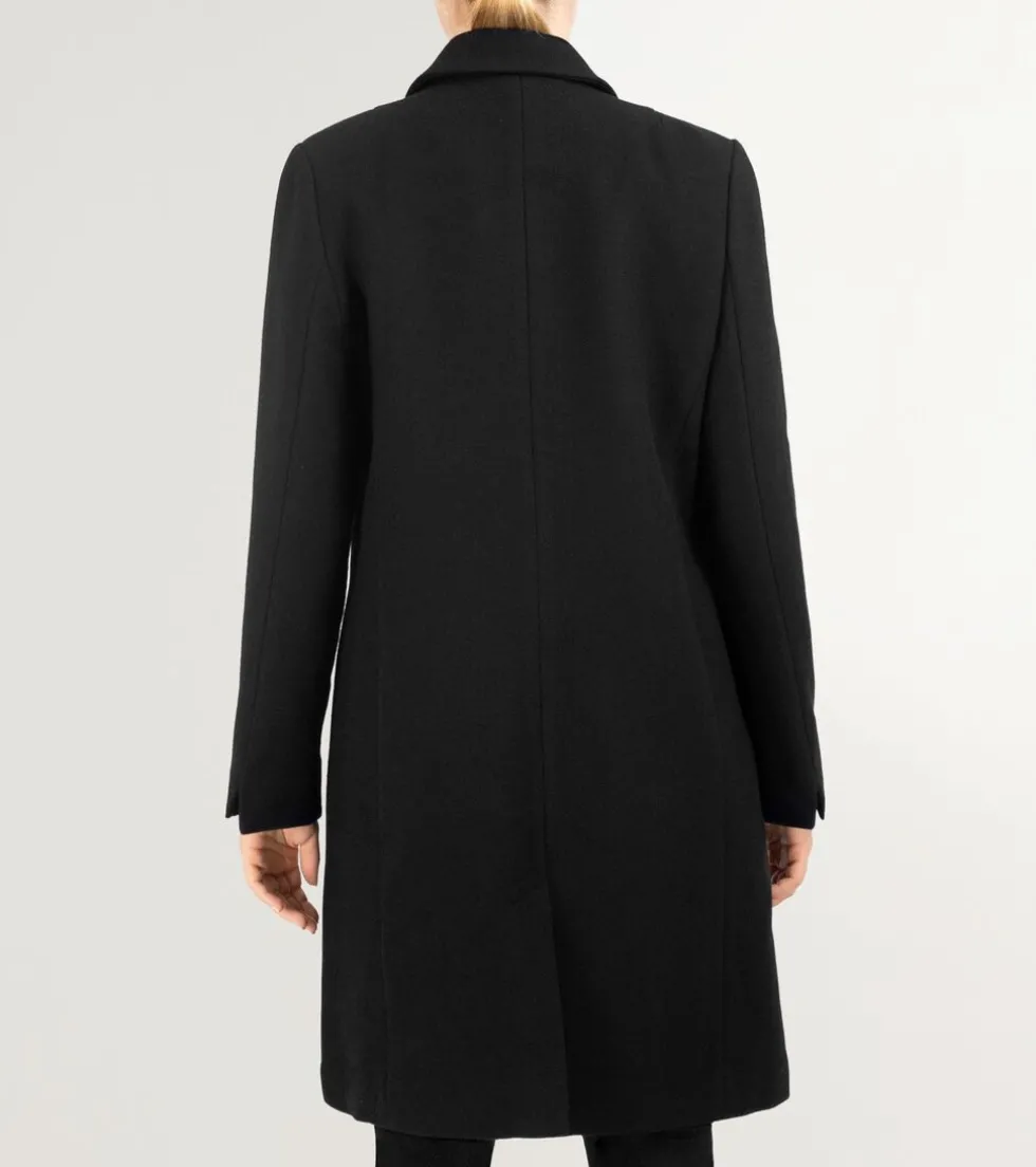 Cole Haan Wool Coats|Peacoats & Blazers*Women's Asymmetrical Peak Lapel Coat Black