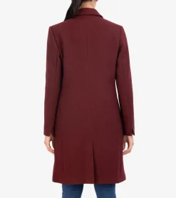 Cole Haan Wool Coats|Peacoats & Blazers*Women's Asymmetrical Peak Lapel Coat Bordeaux