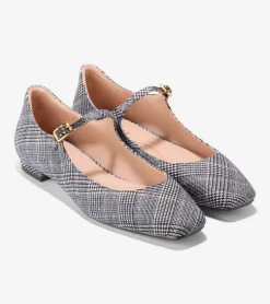 Cole Haan Dress Shoes|Flats & Ballets*Women's Bridge Mary Jane Ballet Flats MiniPlaid