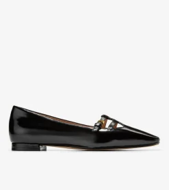 Cole Haan Dress Shoes|Flats & Ballets*Women's Brigid T-Strap Ballet Flats Black