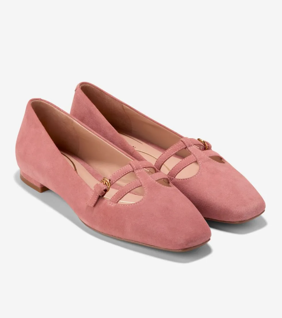 Cole Haan Dress Shoes|Flats & Ballets*Women's Brigid T-Strap Ballet Flats Rouge