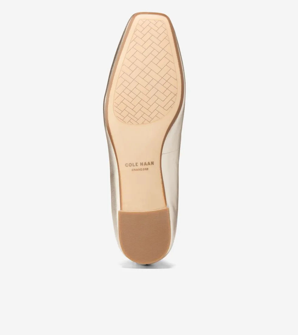 Cole Haan Dress Shoes|Flats & Ballets*Women's Brigid T-Strap Ballet Flats SoftGold