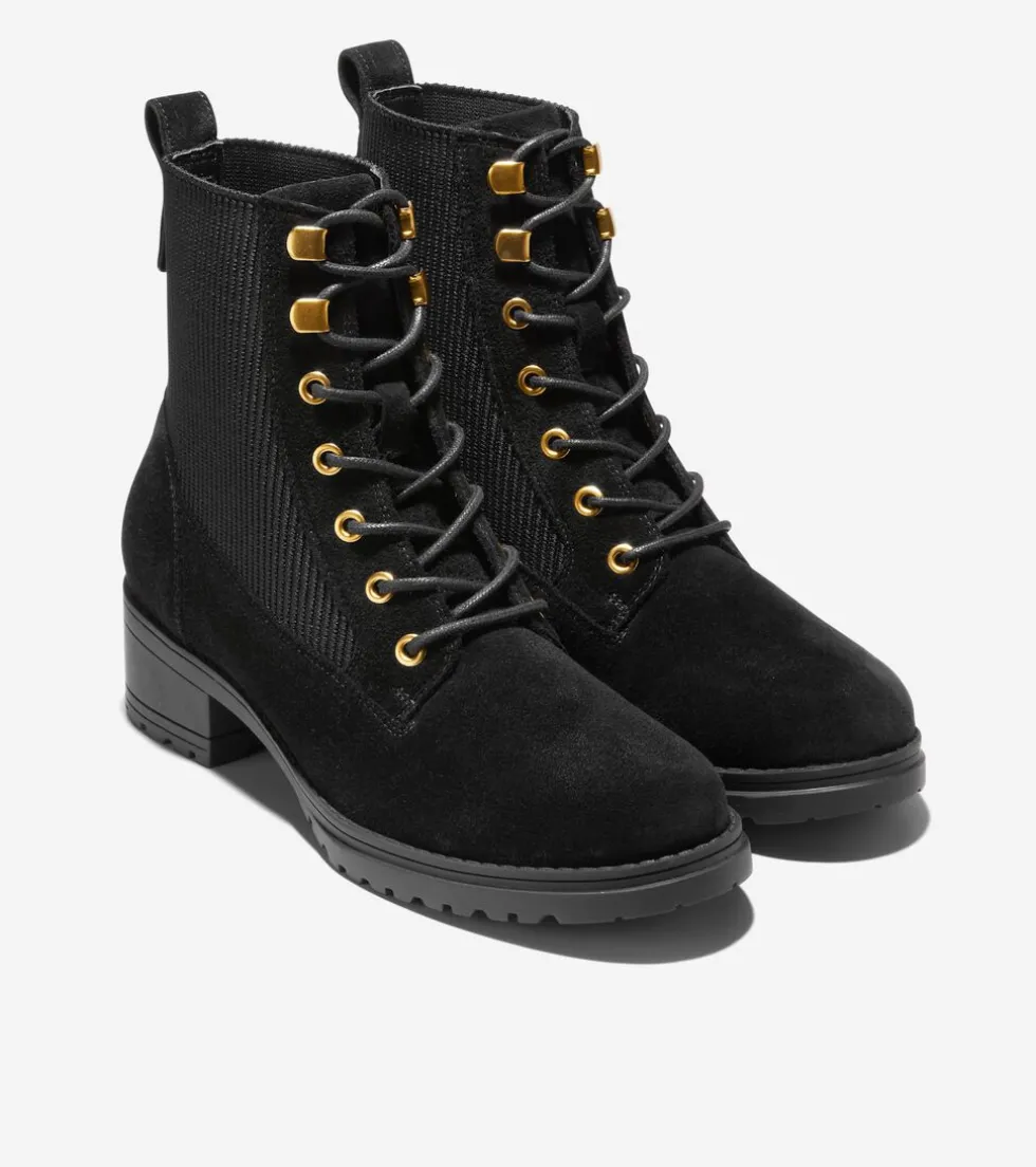 Cole Haan Boots*Women's Camea Waterproof Combat Boot II Black