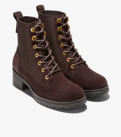 Cole Haan Boots*Women's Camea Waterproof Combat Boot II DarkChocolate