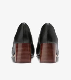 Cole Haan Dress Shoes|Heels & Pumps*Women's Cassandra Block Heel Pumps Black-Brown